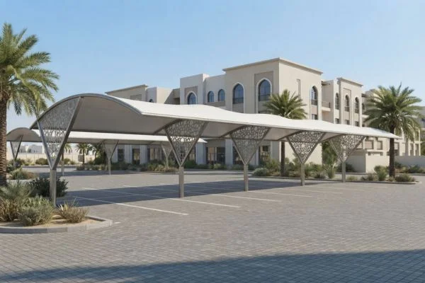 Arch car parking shade in UAE