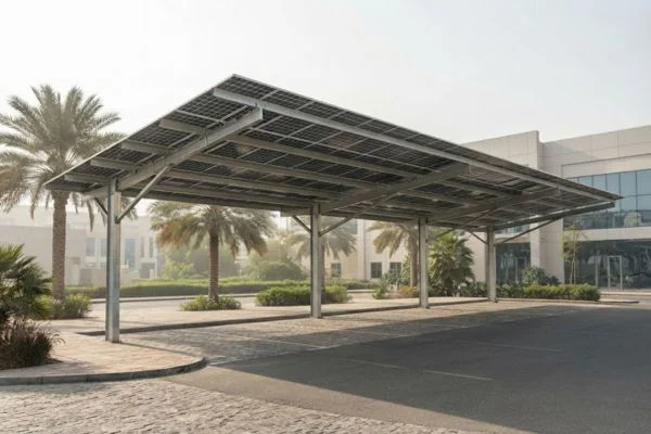Solar parking shed in UAE