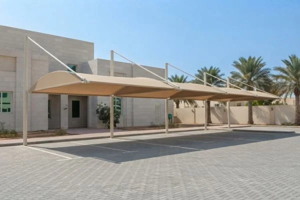 Top support car parking shade in UAE